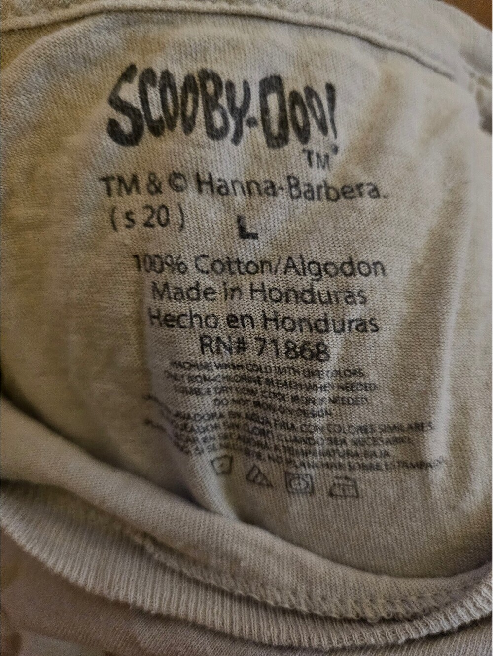 Officially Licensed Scooby Doo Beige T-Shirt in van Graphic Tee Large uni EUC - Picture 2 of 2